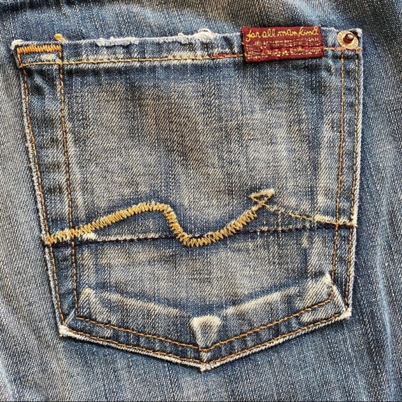7 For All Mankind Bootcut distressed jeans 26 - Picture 7 of 8
